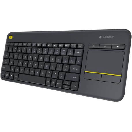 Logitech Wireless Touch Keyboard K400 Plus - Keyboard - with touchpad - wireless - 2.4 GHz - QWERTY - US International - black - 1