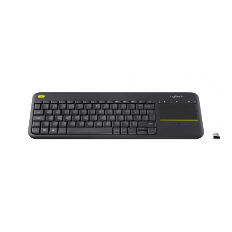 Logitech Wireless Touch Keyboard K400 Plus - Keyboard - wireless - 2.4 GHz - French - black - 0
