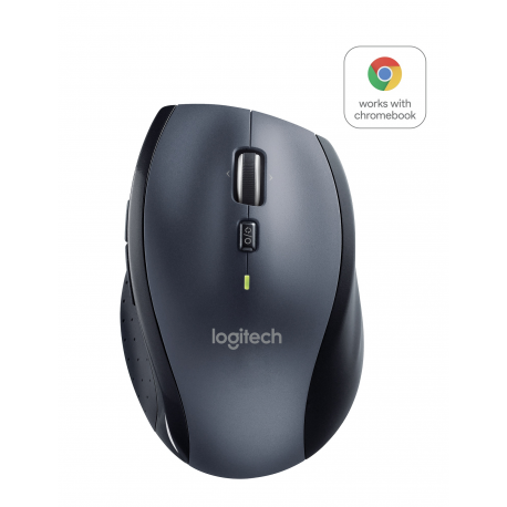 Logitech M705 - Mouse - right-handed - laser - 7 buttons - wireless - 2.4 GHz - USB wireless receiver - silver - 10