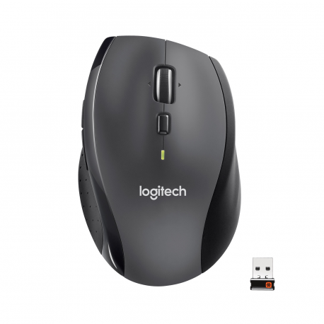 Logitech M705 - Mouse - right-handed - laser - 7 buttons - wireless - 2.4 GHz - USB wireless receiver - silver - 11