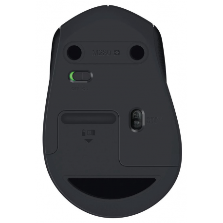 Logitech M280 - Mouse - right-handed - optical - 3 buttons - wireless - 2.4 GHz - USB wireless receiver - black - 4