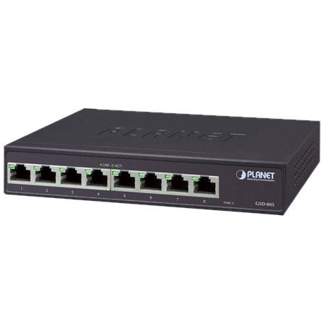 PLANET GSD-805 - Switch - 8 x 10 / 100 / 1000 - desktop - 0