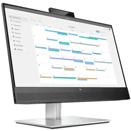 HP E24mv G4 Conferencing Monitor - E-Series - LED monitor - 23.8" - 1920 x 1080 Full HD (1080p) @ 60 Hz - IPS - 250 cd / m² - 1000:1 - 5 ms - HDMI, VGA, DisplayPort - speakers - silver, black head - for HP EliteBook 745 G5, 830 G5, 830 G6, 840 G5, 840 G6 - 0