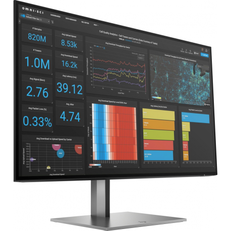 HP Z27q G3 - LED monitor - 27" - 2560 x 1440 QHD @ 60 Hz - IPS - 350 cd / m² - 1000:1 - 5 ms - HDMI, 2xDisplayPort - silver - for HP EliteBook 745 G5, 830 G5, 840 G5 - 1