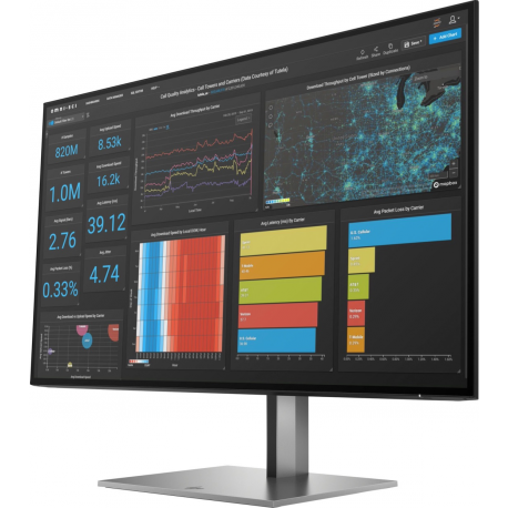HP Z27q G3 - LED monitor - 27" - 2560 x 1440 QHD @ 60 Hz - IPS - 350 cd / m² - 1000:1 - 5 ms - HDMI, 2xDisplayPort - silver - for HP EliteBook 745 G5, 830 G5, 840 G5 - 2