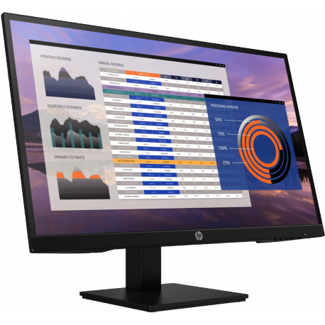 HP P27h G4 - LED monitor - 27" - 1920 x 1080 Full HD (1080p) @ 75 Hz - IPS - 250 cd / m² - 1000:1 - 5 ms - HDMI, VGA, DisplayPort - speakers - black - for HP EliteBook 745 G5, 830 G5, 830 G6, 840 G5 - 3