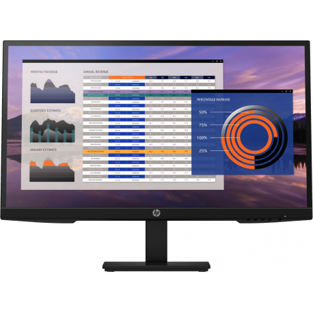 HP P27h G4 - LED monitor - 27" - 1920 x 1080 Full HD (1080p) @ 75 Hz - IPS - 250 cd / m² - 1000:1 - 5 ms - HDMI, VGA, DisplayPort - speakers - black - for HP EliteBook 745 G5, 830 G5, 830 G6, 840 G5 - 6