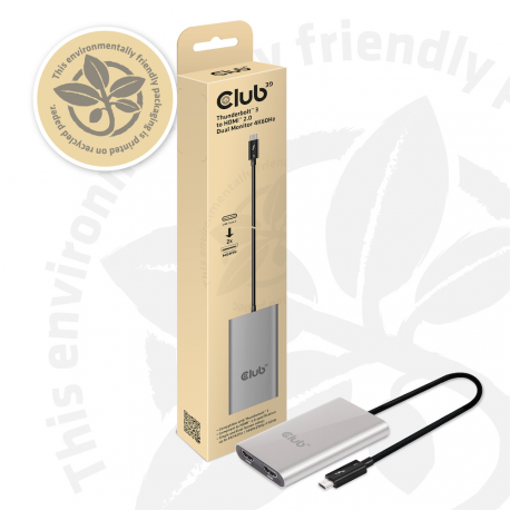 Club 3D SenseVision - External video adapter - Thunderbolt 3 - 2 x HDMI - 10
