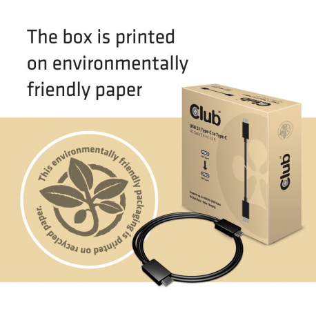 Club 3D CAC-1522 - USB cable - USB-C (M) to USB-C (M) - USB 3.1 Gen 2 - 80 cm - reversible C connector - 5