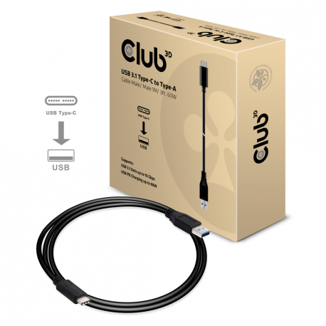 Club 3D - USB-C cable - USB-C to USB - 1 m - 3