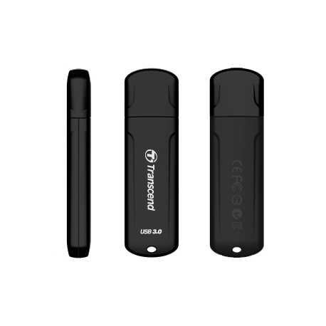 Transcend JetFlash Endurance Series 750 - USB flash drive - 16 GB - USB 3.0 - piano black - 2