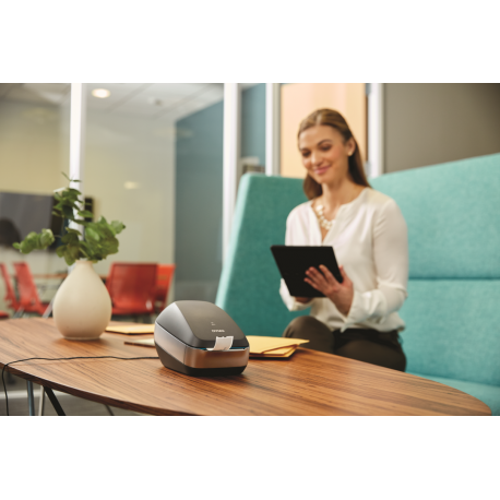 DYMO LabelWriter Wireless - Label printer - direct thermal - Roll (6.2 cm) - 600 x 300 dpi - up to 71 labels/min - capacity: 1 roll - USB, Wi-Fi(n) - black - 5