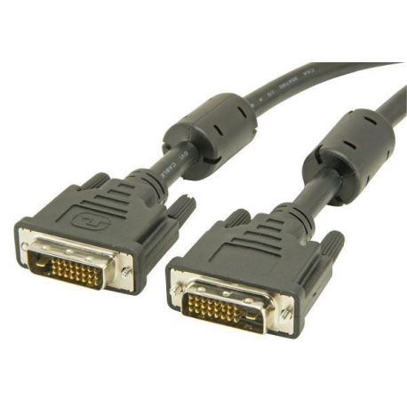 MicroConnect - DVI cable - dual link - DVI-D (M) to DVI-D (M) - 2 m - thumbscrews - black - 0