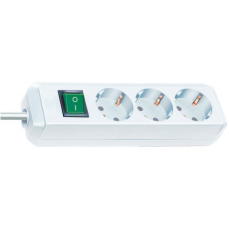 Brennenstuhl Eco-Line - Power strip - output connectors: 3 - 1.5 m - white - 0