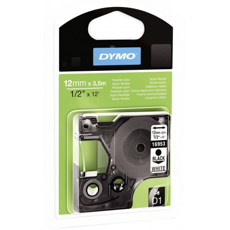 DYMO - Nylon - black on white - Roll (1.2 cm x 3.5 m) 1 cassette(s) flexible tape - for ExecuLabel LM150; LabelMANAGER - 1