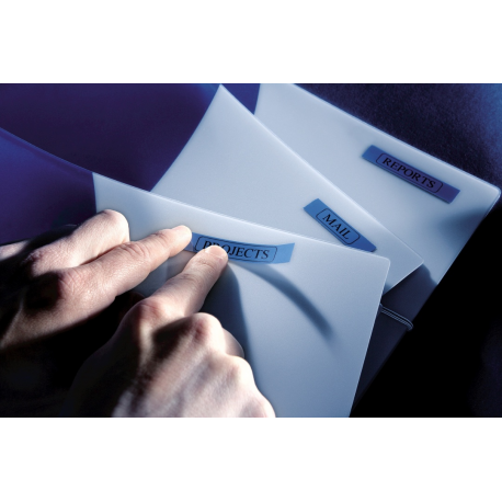 DYMO D1 - Self-adhesive - black on blue - Roll (1.9cm x 7m) 1 cassette(s) label tape - for LabelMANAGER 360, 400, 420, 450, 500, PC, PC2, Wireless PnP; LabelPOINT 300, 350 - 1