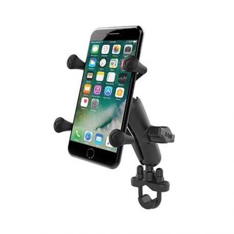 RAM X-Grip RAM-B-149Z-UN7U - Mounting kit (double socket arm, cradle, U-bolt base) - for mobile phone - high-strength composite, marine grade stainless steel, powder-coated marine grade aluminium - handlebar - 0
