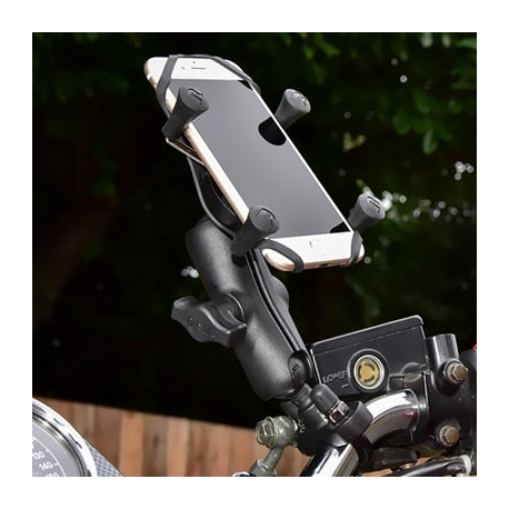 RAM X-Grip RAM-B-149Z-UN7U - Mounting kit (double socket arm, cradle, U-bolt base) - for mobile phone - high-strength composite, marine grade stainless steel, powder-coated marine grade aluminium - handlebar - 2