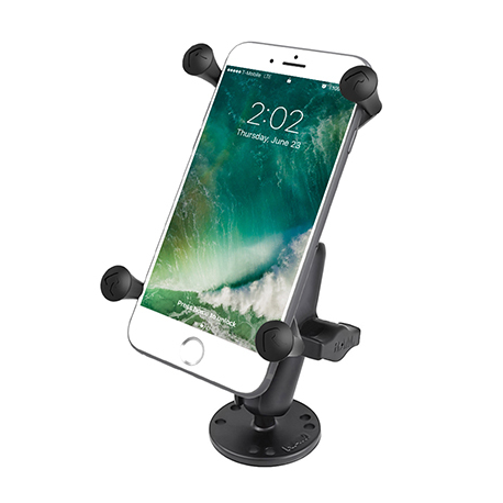 RAM RAM-B-138-UN10 - Mounting kit (double socket arm, cradle, 2.5" round base) - for mobile phone / tablet - high-strength composite, marine grade stainless steel - 0