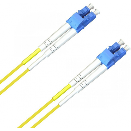 MicroConnect - Network cable - LC / UPC single-mode to LC / APC single-mode - 3 m - fibre optic - duplex - 9 / 125 micron - OS2 - halogen-free - yellow - 0