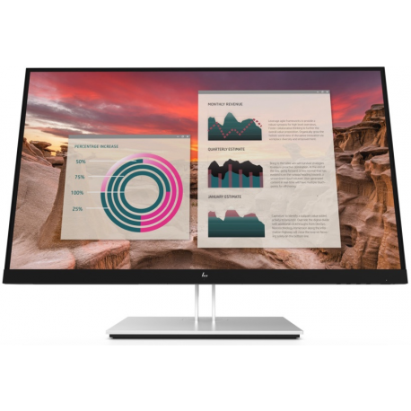 HP E27u G4 - E-Series - LED monitor - 27" - 2560 x 1440 QHD @ 60 Hz - IPS - 250 cd / m² - 1000:1 - 5 ms - HDMI, DisplayPort, USB-C - sparkling black - for Elite Mobile Thin Client mt645 G7; EliteBook 830 G6; Pro Mobile Thin Client mt440 G3 - 0