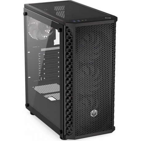 Endorfy Signum 300 ARGB - Mid tower - ATX - windowed side panel (tempered glass) - no power supply (ATX) - black - USB / Audio - 2