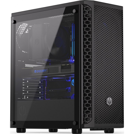 Endorfy Signum 300 Air - Mid tower - ATX - windowed side panel (tempered glass) - no power supply (ATX) - black - USB / Audio - 0