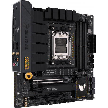 ASUS TUF Gaming B650M-Plus WIFI - Motherboard - micro ATX - Socket AM5 - AMD B650 Chipset - USB 3.1 Gen 2, USB 3.2 Gen 2, USB-C 3.2 Gen 2x2, USB-C 3.2 Gen 1 - 2.5 Gigabit LAN, Bluetooth - onboard graphics (CPU required) - HD Audio (8-channel) - 1