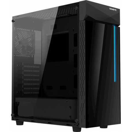 Gigabyte C200 GLASS - Tower - ATX - windowed side panel (tempered glass) - no power supply (ATX) - black - USB/Audio - 0