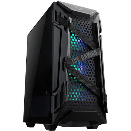 ASUS TUF Gaming GT301 - Tower - ATX - windowed side panel (tempered glass) - black - USB/Audio - 0