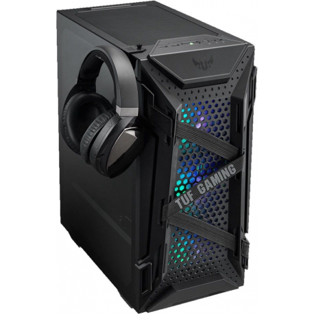 ASUS TUF Gaming GT301 - Tower - ATX - windowed side panel (tempered glass) - black - USB/Audio - 1