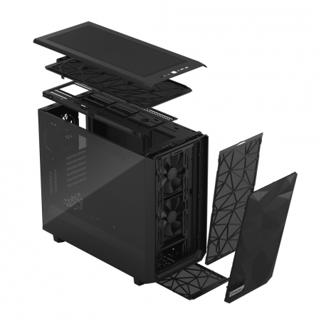 Fractal Design Meshify 2 - Tower - extended ATX - windowed side panel (tempered glass) - no power supply (ATX) - black - USB/Audio - 30