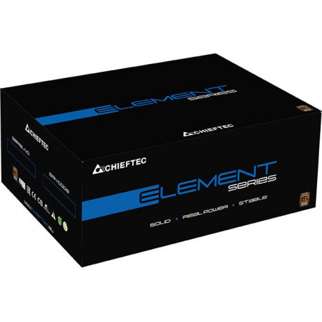 Chieftec ELEMENT Series ELP-500S - Power supply (internal) - ATX12V 2.3 - 80 PLUS Bronze - AC 230 V - 500 Watt - active PFC - decent black - 0