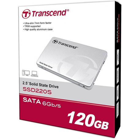 Transcend SSD220S - SSD - 120 GB - internal - 2.5" - SATA 6Gb/s - 3
