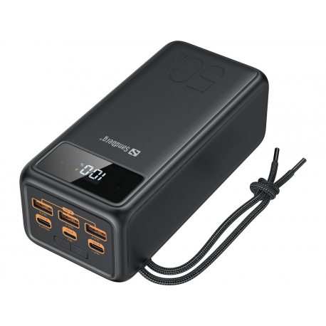 Sandberg Active - Power bank - 50000 mAh - 185 Wh - 5 A - 3 output connectors (USB) - on cable: USB, USB-C - 0