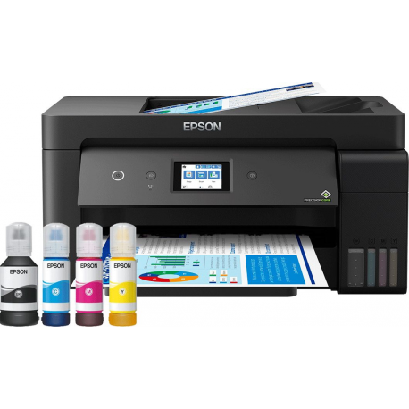 Epson EcoTank L14150 - Multifunction printer - colour - ink-jet - 297 x 432 mm (original) - A3 (media) - up to 17 ppm (printing) - 250 sheets - 33.6 Kbps - USB, LAN, Wi-Fi(n) - 7
