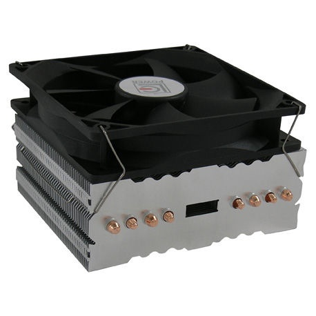 LC Power Cosmo Cool - Processor cooler - (for: LGA775, LGA1156, AM2, AM2+, LGA1366, AM3, LGA1155, AM3+, LGA2011, FM1, FM2, LGA1150, LGA2011-3, LGA1151) - aluminium - 120 mm - black / silver - 2
