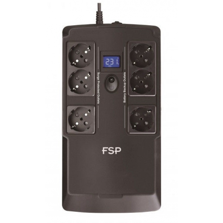 FSP NanoFit 800 - UPS - AC 220/230/240 V - 480 Watt - 800 VA - 5 Ah - output connectors: 6 - 0