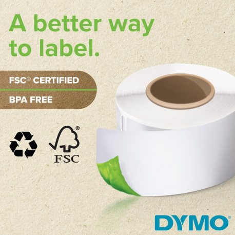 DYMO LabelWriter Standard - Self-adhesive - white - 28 x 89 mm 130 label(s) (1 roll(s) x 130) address labels - 8