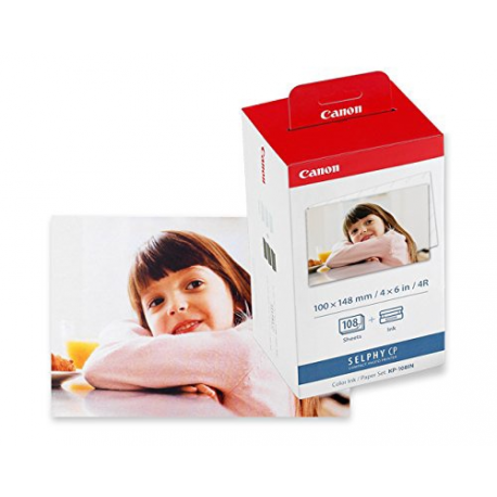 Canon KP-108IN - Colour (cyan, magenta, yellow) - original - print ribbon cassette and paper kit - for SELPHY CP1000, CP1200, CP1300, CP330, CP530, CP780, CP790, CP800, CP820, CP900, CP910 - 2