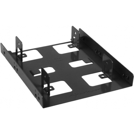 Sharkoon 3.5" BayExtension - Storage bay adapter - 3.5" to 2 x 2.5" - black - 0