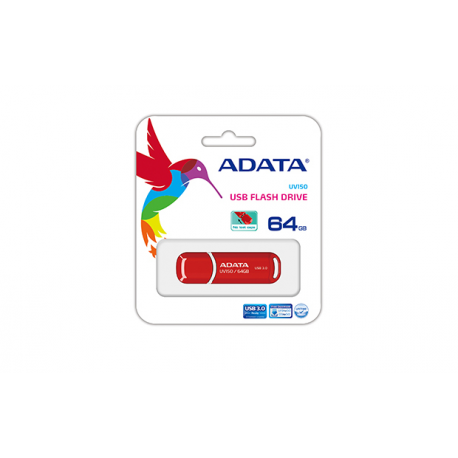 ADATA DashDrive UV150 - USB flash drive - 64 GB - USB 3.0 - red - 1