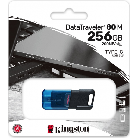 Kingston DataTraveler 80 M - USB flash drive - 256 GB - USB-C 3.2 Gen 1 - 4