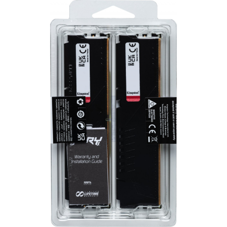 Kingston FURY Beast - DDR5 - kit - 16 GB: 2 x 8 GB - DIMM 288-pin - 5600 MHz  /  PC5-44800 - CL36 - 1.25 V - unbuffered - on-die ECC - black - 8
