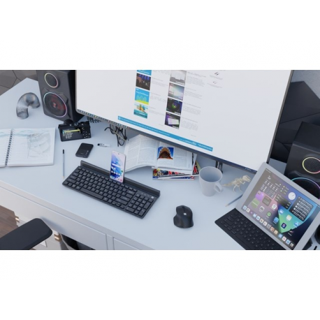 Natec Felimare - Keyboard - Bluetooth, 2.4 GHz - US - black - 5