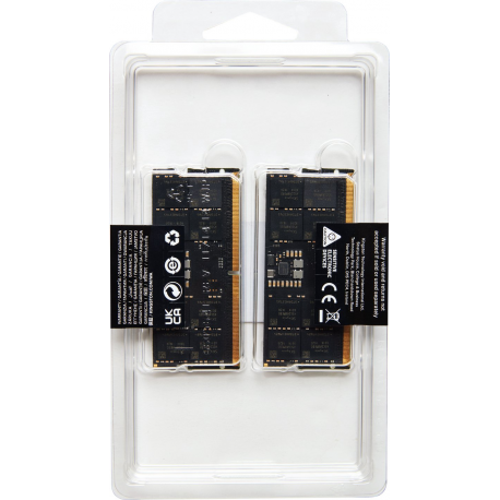 Kingston FURY Impact - DDR5 - kit - 64 GB: 2 x 32 GB - SO-DIMM 262-pin - 5600 MHz  /  PC5-44800 - CL40 - 1.1 V - unbuffered - on-die ECC - 3