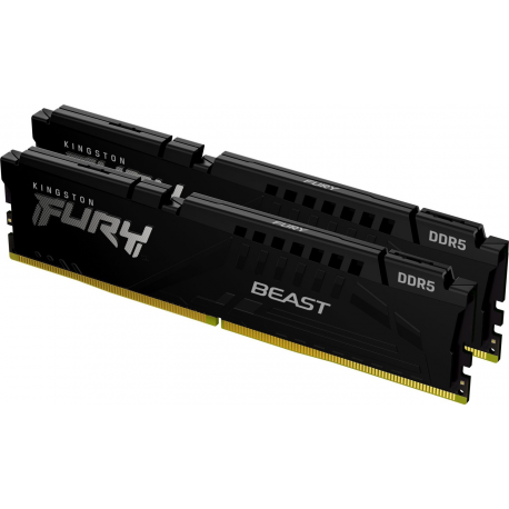 Kingston FURY Beast - DDR5 - kit - 16 GB: 2 x 8 GB - DIMM 288-pin - 6000 MHz  /  PC5-48000 - CL36 - 1.35 V - unbuffered - on-die ECC - black - 1