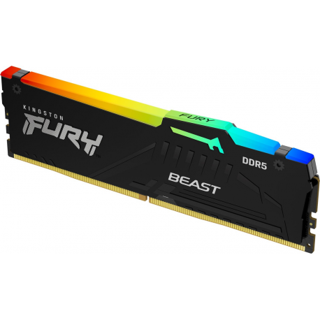 Kingston FURY Beast RGB - DDR5 - kit - 16 GB: 2 x 8 GB - DIMM 288-pin - 6000 MHz  /  PC5-48000 - CL36 - 1.35 V - unbuffered - on-die ECC - 5