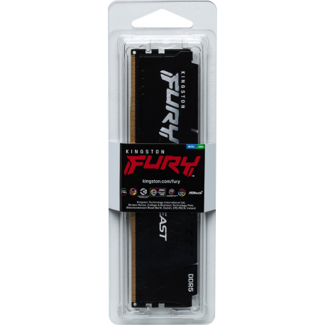 Kingston FURY Beast - DDR5 - module - 32 GB - DIMM 288-pin - 6000 MHz  /  PC5-48000 - CL36 - 1.35 V - unbuffered - on-die ECC - black - 4