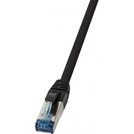 LogiLink - Patch cable - RJ-45 (M) to RJ-45 (M) - 40 m - SFTP - CAT 6a - halogen-free, outdoor, snagless - black - 0